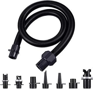 Inflatable Hose,Air Pump Adapter for Inflatables,Air Pump Hose,Air Pump Attachments,Sup Pump Hose Replacement,Sup Air Pump Hose with 7 Nozzles for Inflatable Paddleboard, Boat, Tent, Pool