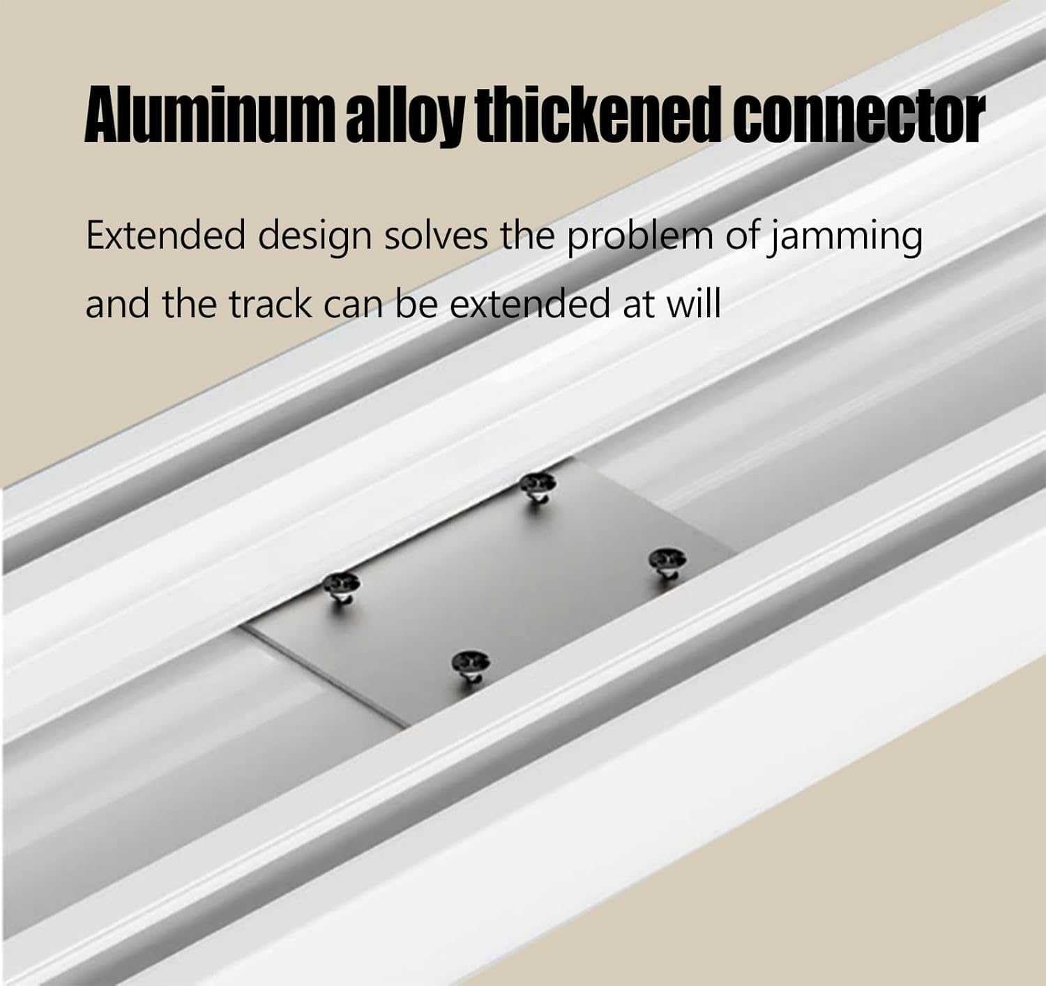Robuste Doppelschürze – zusammengefügte Deckenhalterungsschiene für Wohn- und Schlafzimmer-Trennwand – Aluminiumlegierung, leiser Betrieb, einfache Installation