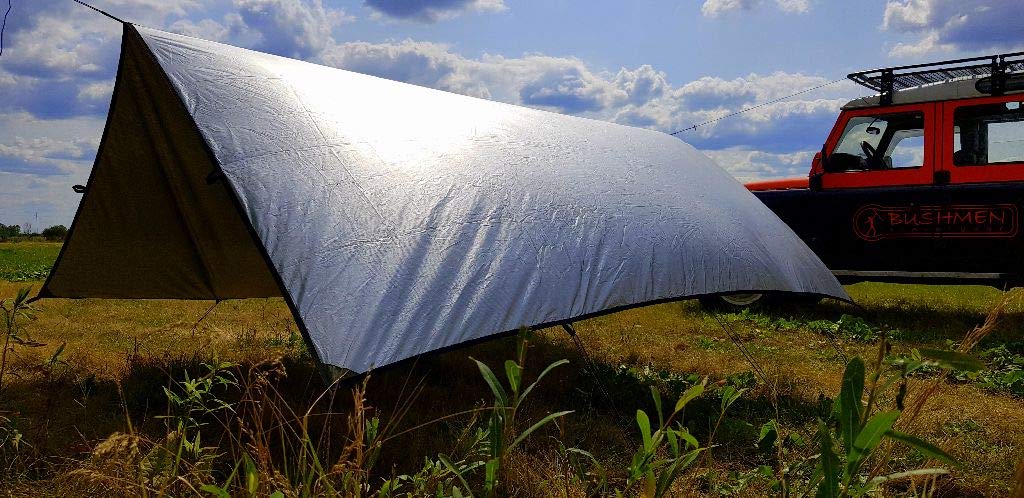 Bushmen Thermo Tarp 4 x 4 Meter, Regendach, Isolierung Hitzeschutz, Kälteschutz