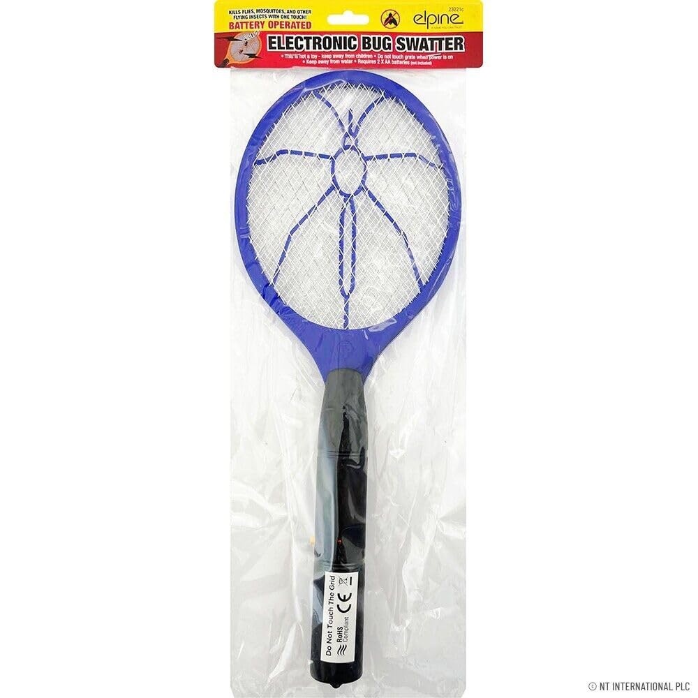 Electric Zapper Bug Bat - Fly Mosquito Insect Killer | Trap Flies Bugs, Home Swatter Racket, Durable Household, Office Repeller | Handheld