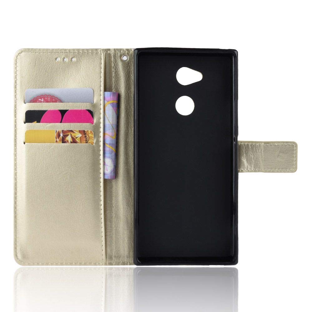 Custodia Portafoglio In Pelle Per Sony Xperia XA2 - Con Chiusura Magnetica E Slot Per Schede