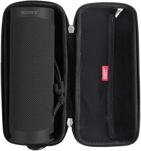 Hermitshell - Funda de viaje para Sony SRS-XB23 Altavoz portátil inalámbrico (Negro)