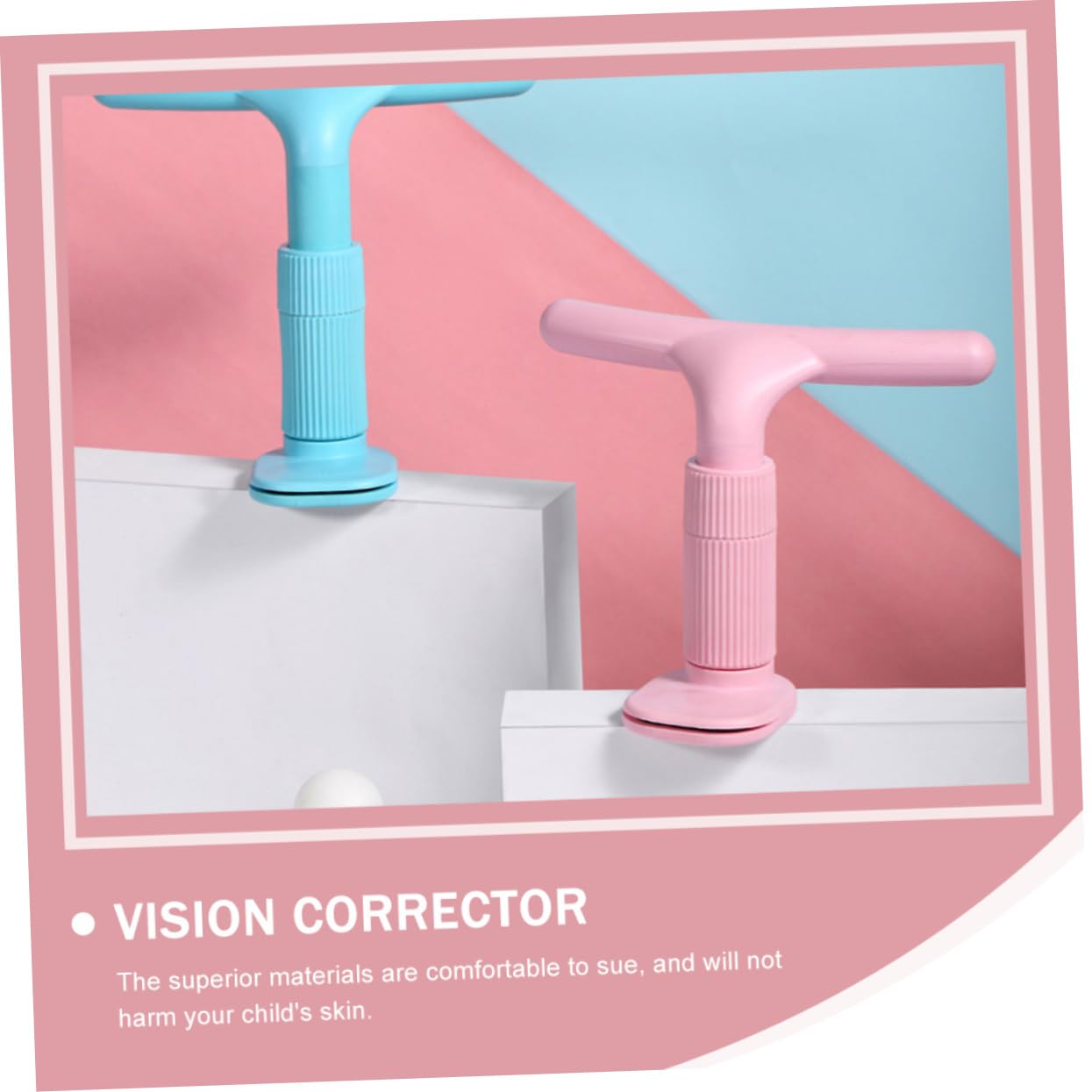 Protector Sitting Posture Corrector for Boy Girl Anti-myopia Tool for Proper Writing Position Comfortable Eye Protection and Posture Training Aid Pink