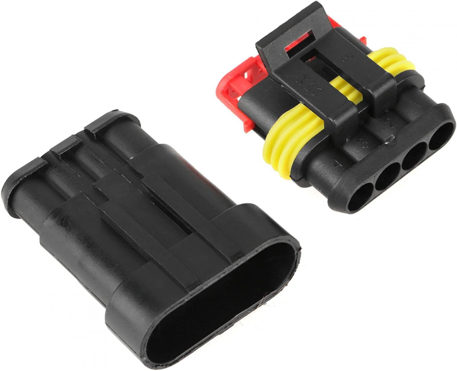 Nylon PA66 5 Kit 4 pin Way Sealed Waterproof Electrical Wire Male Female Connector Plug for Car Truck Marine Scooter