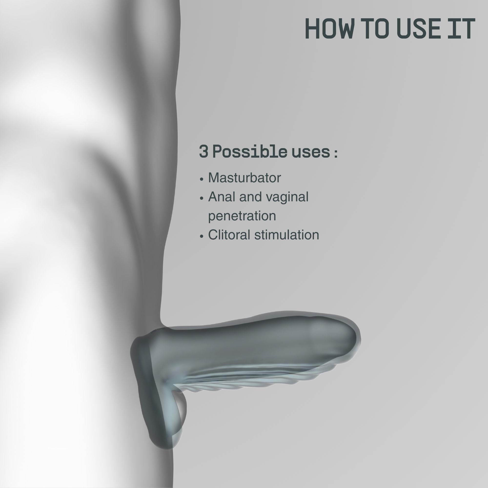 Manwan – Ryzer Max Penis Sleeve & Masturbator | Guaina Peniena Realistica XXL | Manicotto in Silicone Ultra-Morbido | Masturbatore Uomo | Cockring Integrato 2 in 1 | Sex Toy Coppia