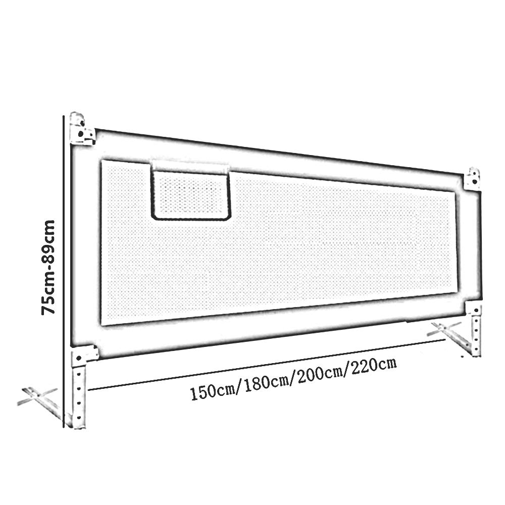 Barandilla de Seguridad para Cama de bebé, 1 Unidad, barandilla de Seguridad Vertical para Cama de bebé, Lavable, para niños pequeños, Camas Individuales y Camas matrimoniales, azu
