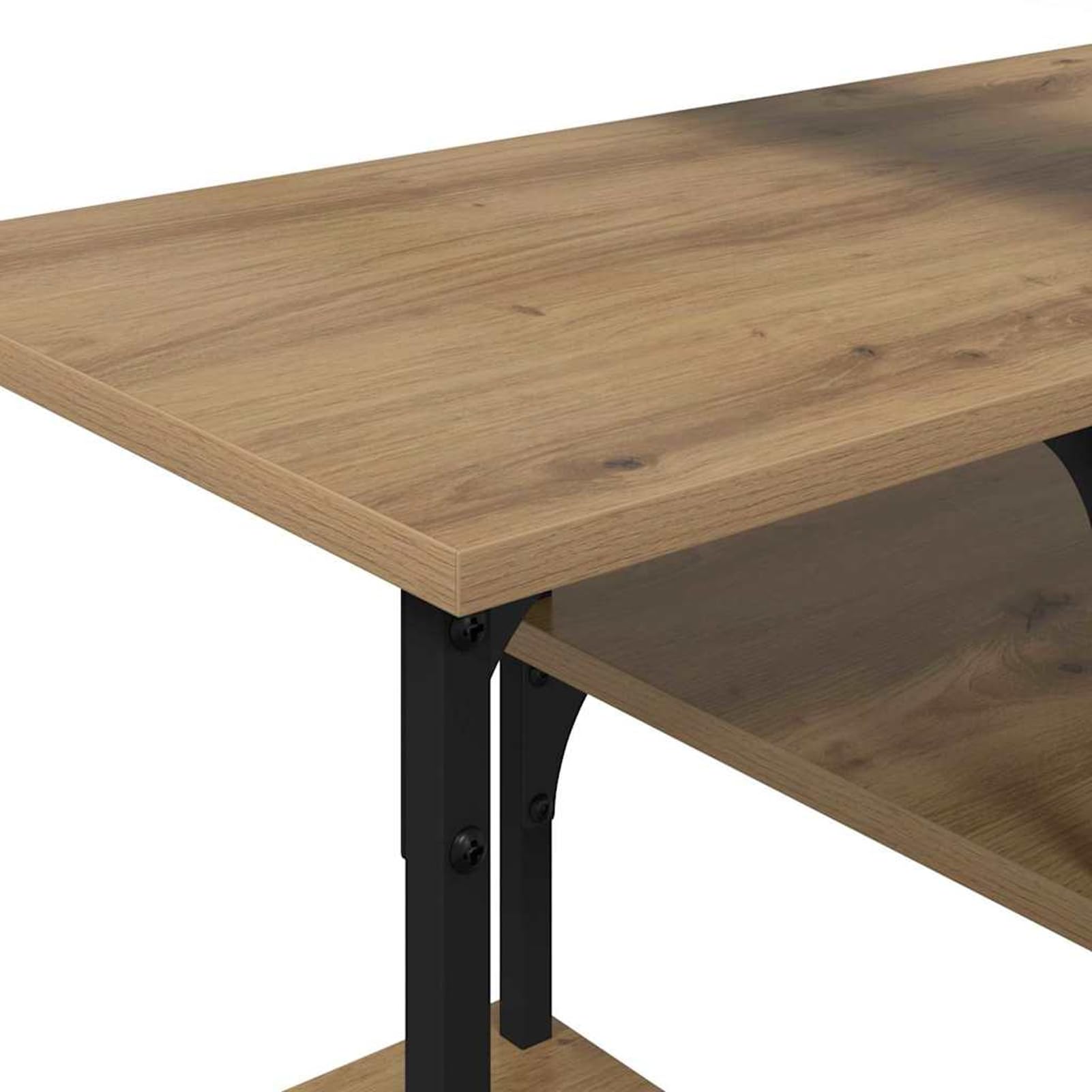 Gecheer TV-Schränk Artisan-Eiche 102 x 35 x 45,5 cm, Fernsehschrank Fernsehtisch TV-Lowboard für Wohnzimmer Home-Cinema Gamerzimmer881295