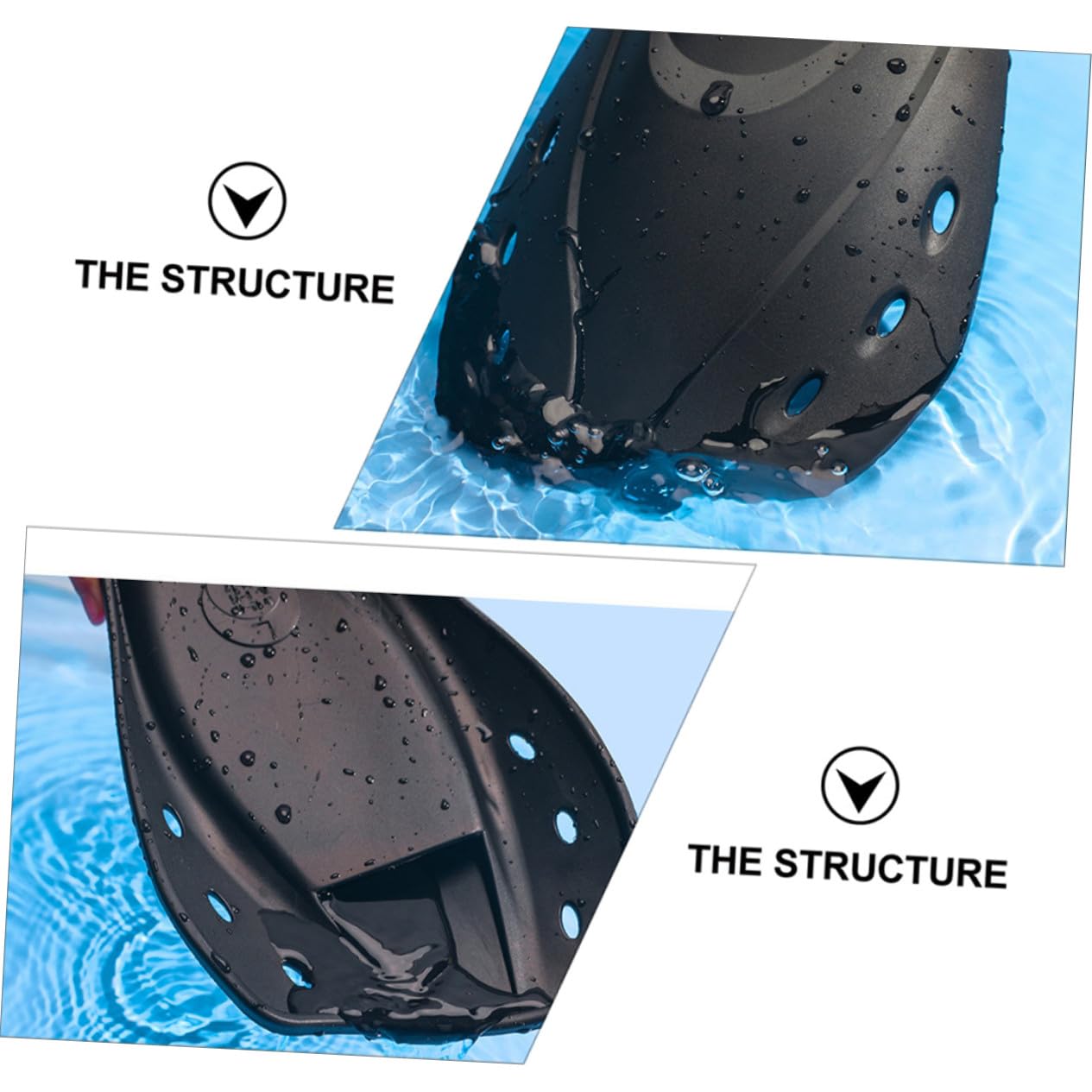 Toyvian Aletas de Natación Cortas Ajustables Unisex para Entrenamiento y Buceo Material Ligero y Flexible Compacto Portátil para Snorkeling y Natación Recreativa
