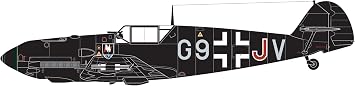 Airfix Model Airplane Kit - A05120B Messerschmitt Bf109E-4 / E-1 Military Aviation Plastic Model Kit, Multicolor - Scale 1:48