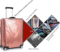 Vista 15 de Cubierta de equipaje de PVC transparente protectores de maleta para maleta aprobada por la TSA, marco transparente