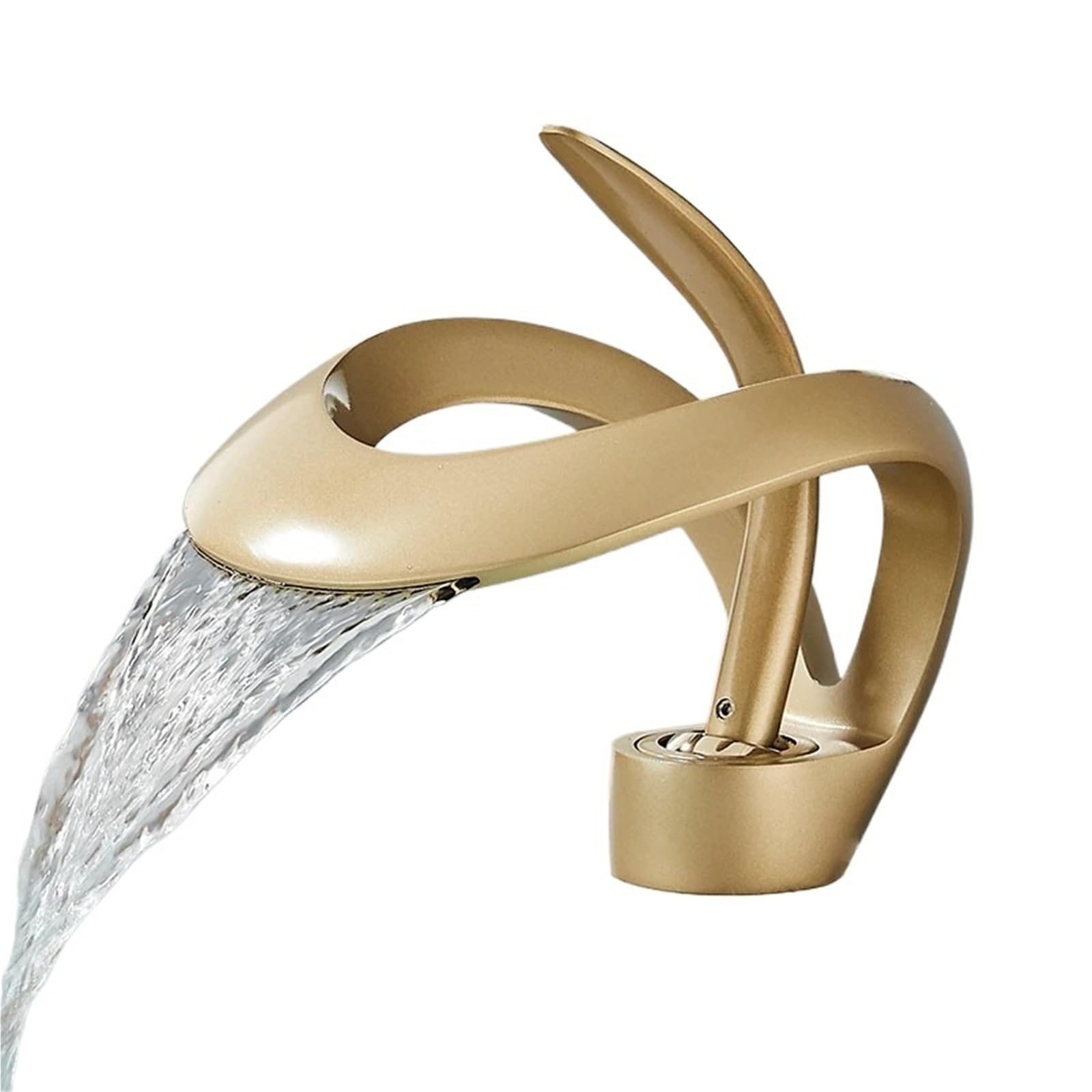 Taps, Hot & Cold Mixer Tap Basin Chrome Finish for Home & Kitchen Use(Brushed Gold)