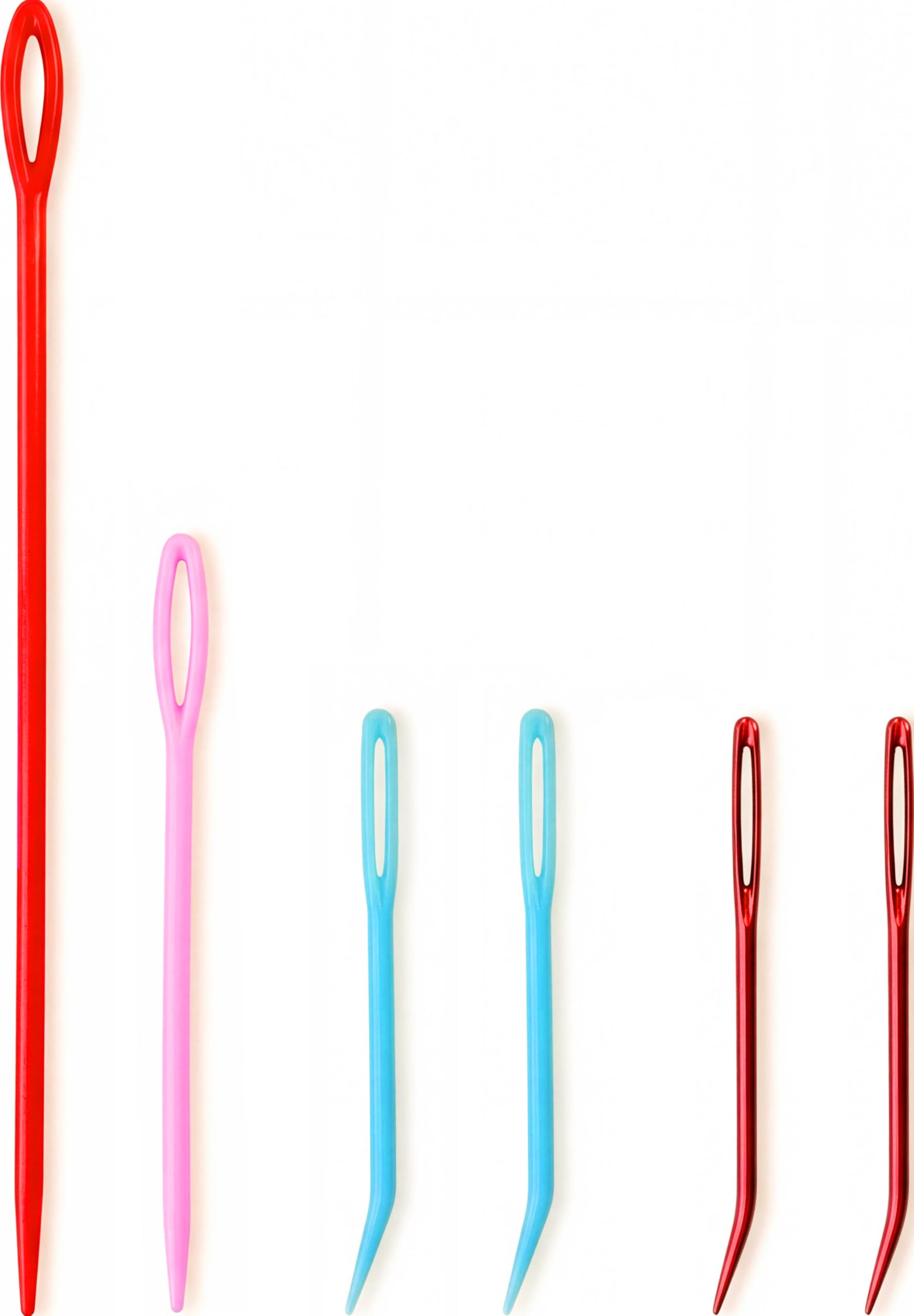 Yarn Needles Large Eye for Crochet &amp; Knitting - 6 Pcs Tapestry Needle Set, Bent Tip Steel &amp; Plastic Darning Needles for Weaving in Ends