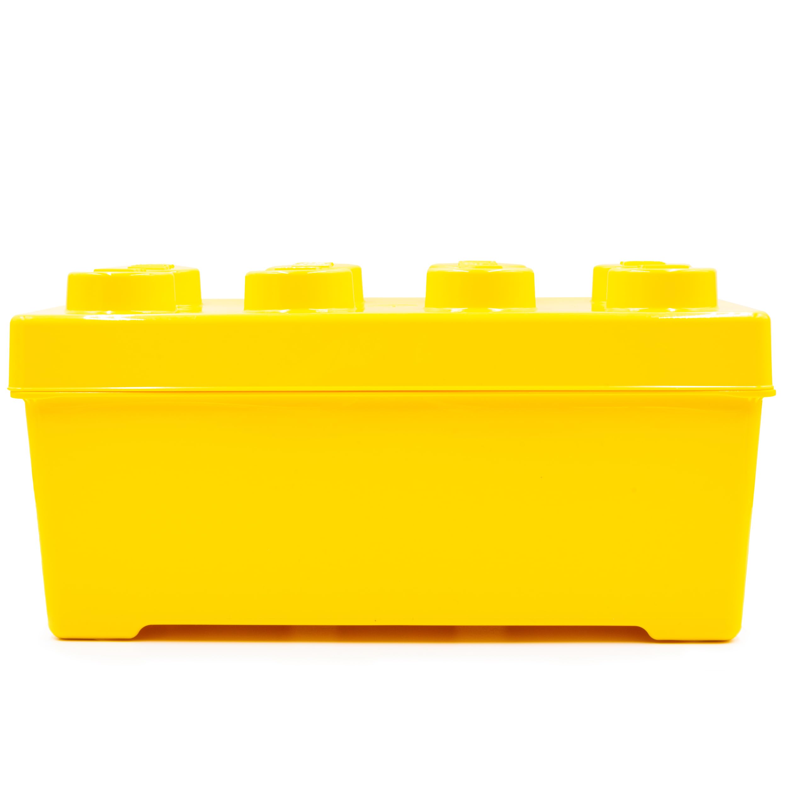 Żółte pudełko do przechowywania z pokrywką, LEGO