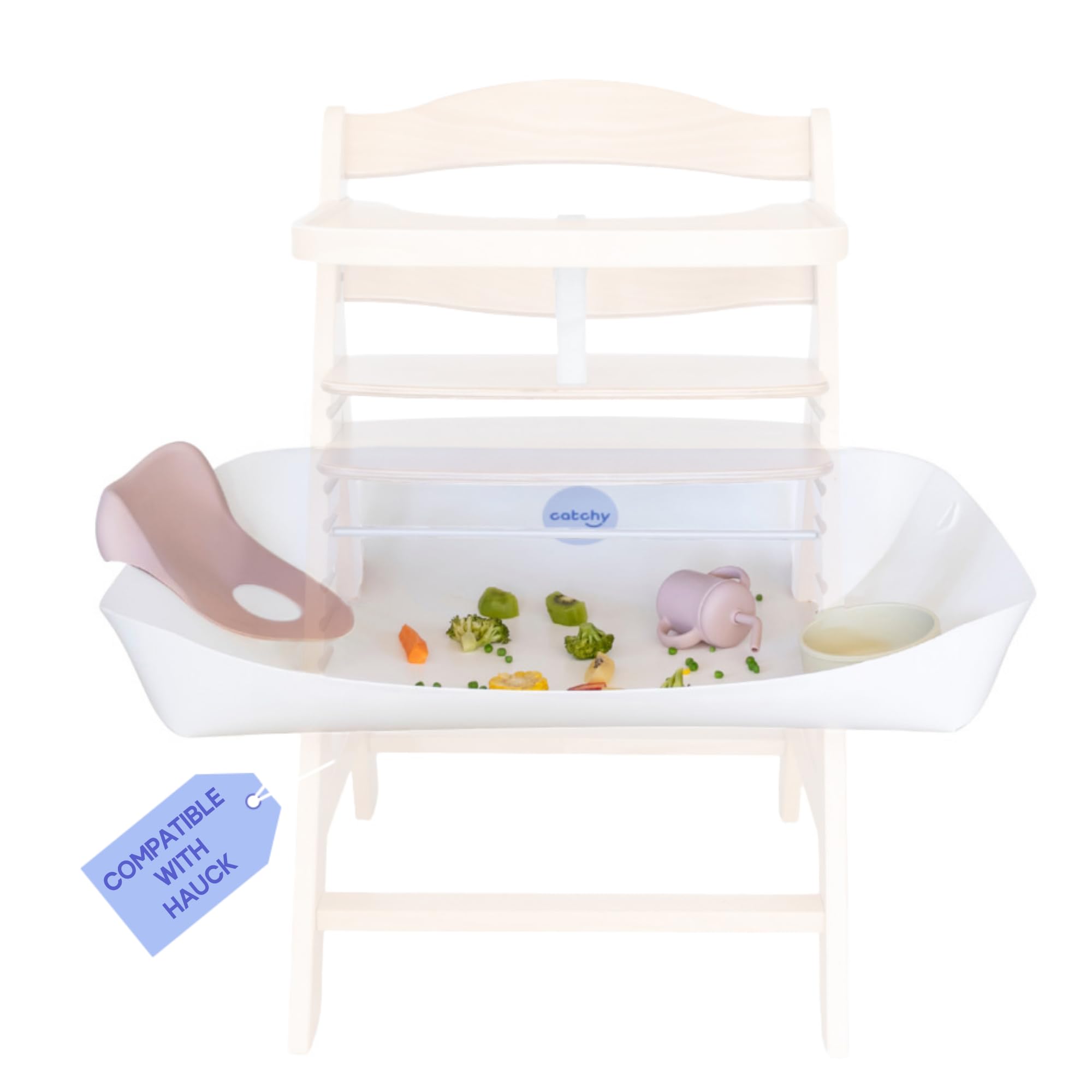 CATCHY High Chair Food Catcher | Compatible with Hauck Alpha, Hauck Beta Highchair & 11 Other Brands | Wipe Clean | Baby & Toddler Food & Mess Catcher | Keep Floors Clean | HIGH Chair NOT Included