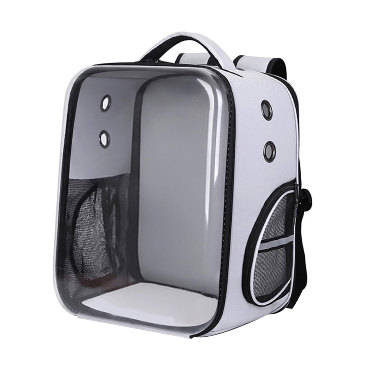Bolsa de Transporte para Mascotas Transparente y Plegable | PC y Tela Oxford, Ligera y Cómoda de Llevar, para Gato y Perro Pequeño, Uso Exterior
