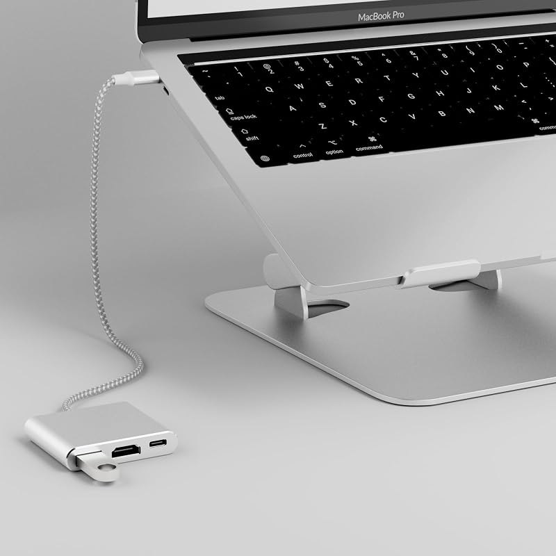 USB-C to 4K HDTV Digital AV Adapter for MacBook Pro/Air, USB 3.0 5Gbps Date Transfer &100W PD & 50cm Braided Cable, Compatible for Mac Pro Air M1 M2 iMac and Other Type C Devices