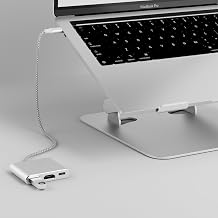 Battony USB-C to 4K HDTV Digital AV Adapter for MacBook Pro/Air, USB 3.0 5Gbps Date Transfer &100W PD & 50cm Braided Cable, Compatible for Mac Pro Air M1 M2 iMac and Other Type C Devices
