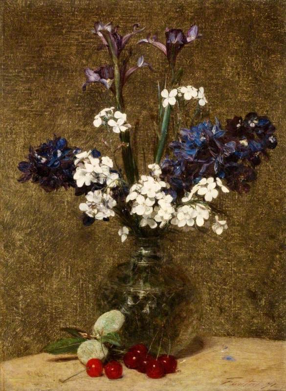 Fleurs d'iris affiche décoration murale jacinthes Fantin-Latour
