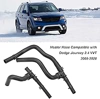 Vista 6 de 2 mangueras de calentador con TEE de suministro y retorno compatible con Dodge Journey 2.4VVT 2008-2020 Juego de manguera de calentador de repuesto
