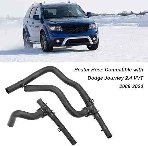 Miniatura 6 de 2 mangueras de calentador con TEE de suministro y retorno compatible con Dodge Journey 2.4VVT 2008-2020 Juego de manguera de calentador de repuesto