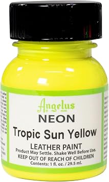 Angelus Leather Paint Neon Tropic Sun Yellow 1 oz