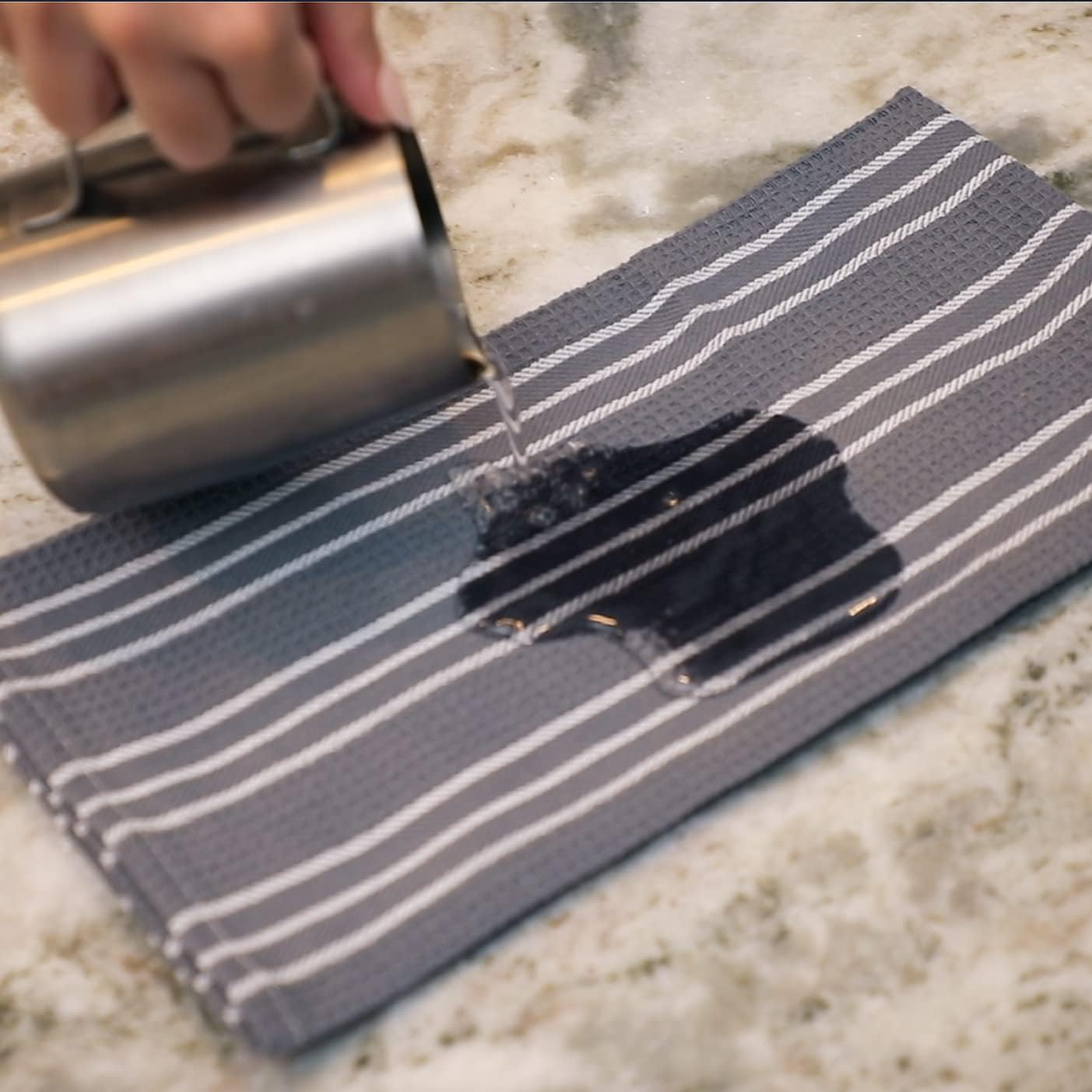 Ultra Absorbent Kitchen Towels, 100% Cotton Gray Kitchen Towels Set of 6 - Hand Towels for Kitchen, Dish Cloths for Washing Dishes, Kitchen Towels and Dishcloths Sets