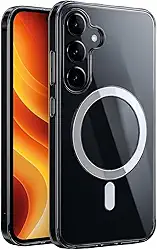 Capa Mag-safe para Samsung [Galaxy S23] Capinha Slim Case Magnetica Premium [Protege Camera] Anti-Amarelamento Compatível com Mag-Safe, Transparente Clear e Resistente a Riscos e Anti Impacto