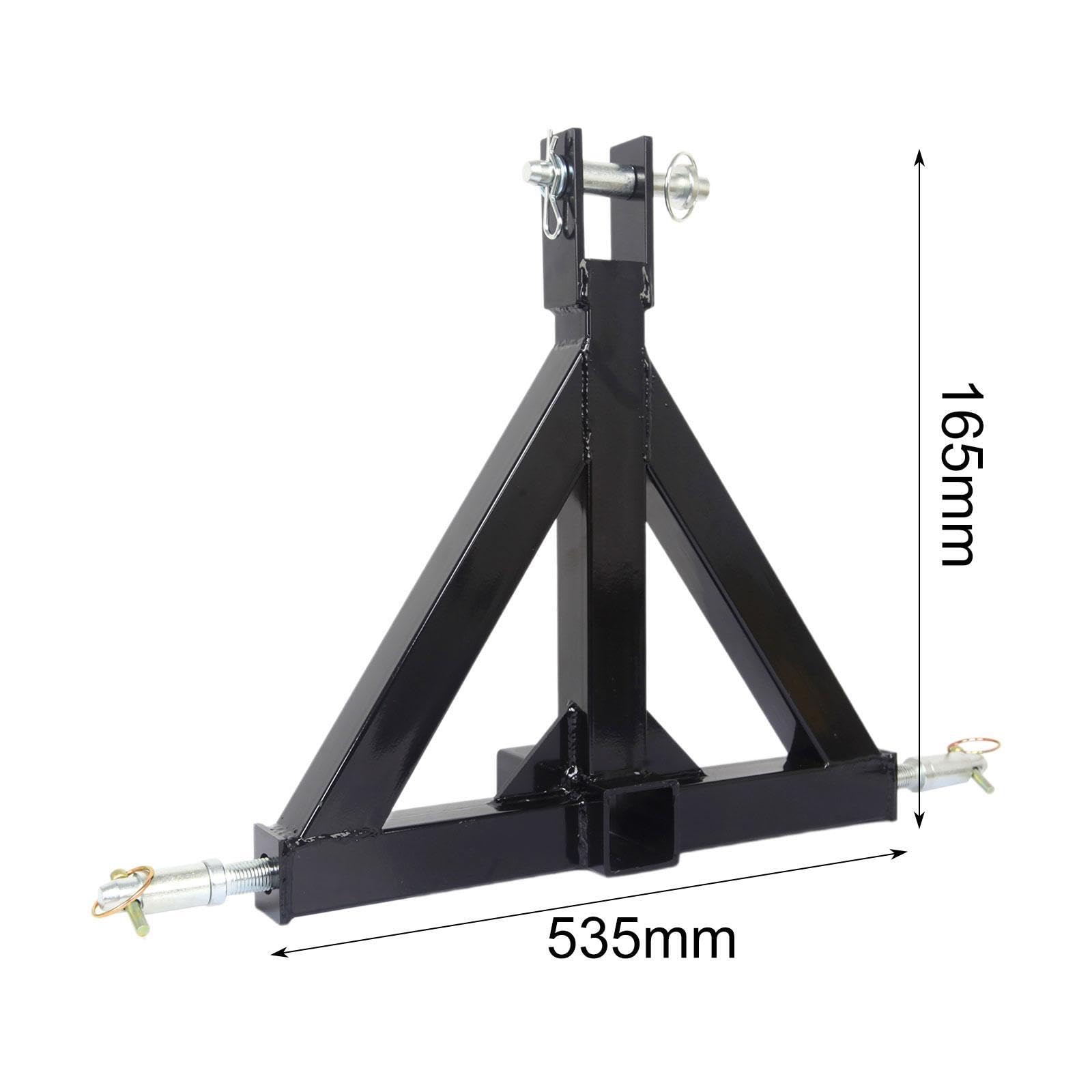 Enganche de remolque para tractor de acero resistente de 3 puntos y 2 pulgadas con receptor de instalación sencilla con pernos. Remolque con receptor