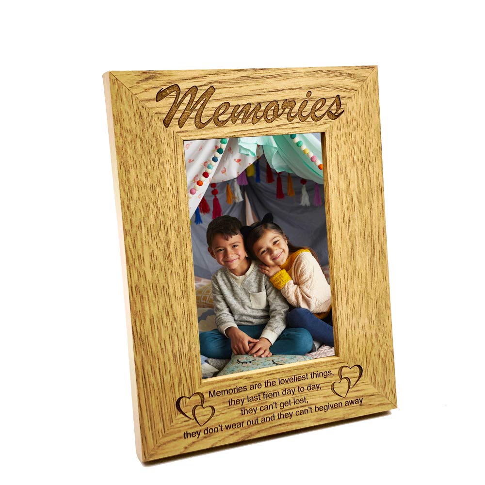 Memories Are The Loveliest Things Wooden Photo Frame Gift (5 x 7)