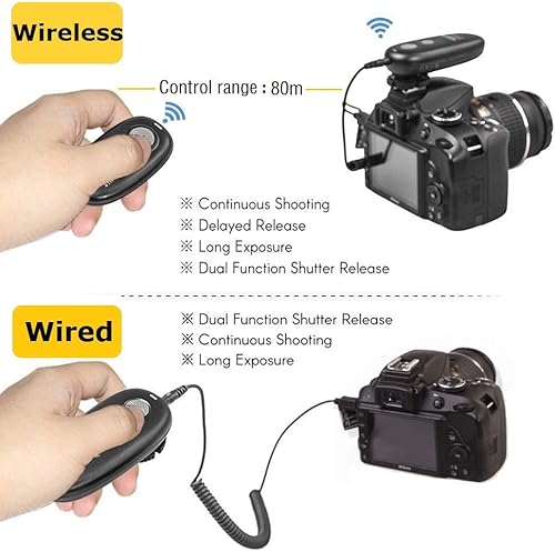 Miniatura 4 de PHOLSY Cámara de liberación inalámbrica compatible con Nikon Z5 Z8 Z9 Z7ii Z6 Z6ii D750 D780 D7500 D7500 D7200 D5600 D5500 P7700 P7800 P950 D90 D4