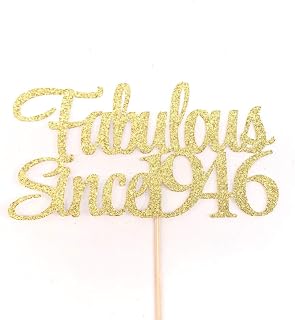 Atelier Elegance Fabulous Since 1946 Cake Topper, 75th Birthday Cake Topper, 75th Anniversary Topper