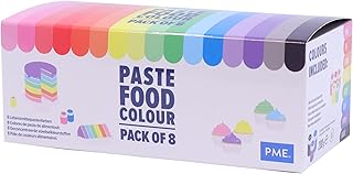 PME Paste Food Colour - Set of 8 (200g)
