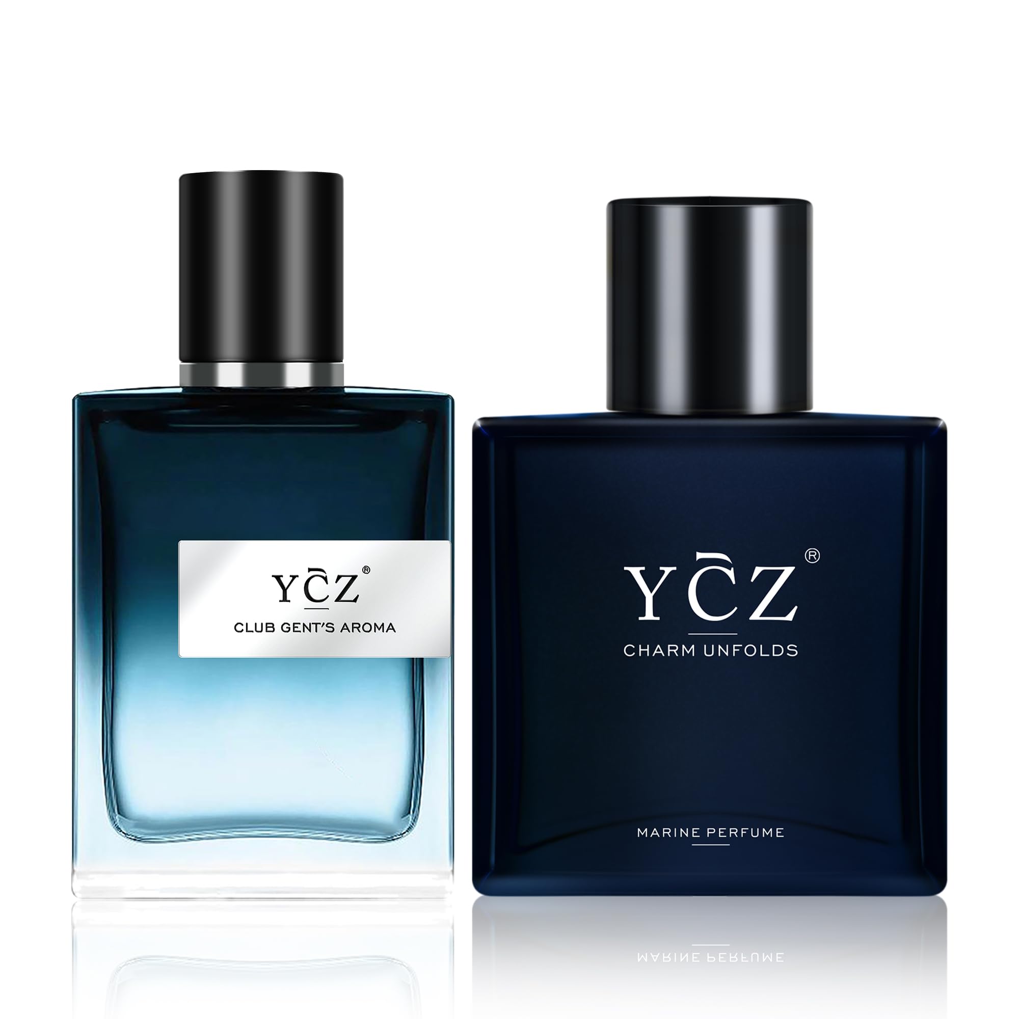 Ycz Parfüm Herren 2-Pack 50 ml, langanhaltendes Eau de Parfum, aromatisch-orientalische Holzduftnoten,vielseitig einsetzbar, tolles Geschenk für Männer