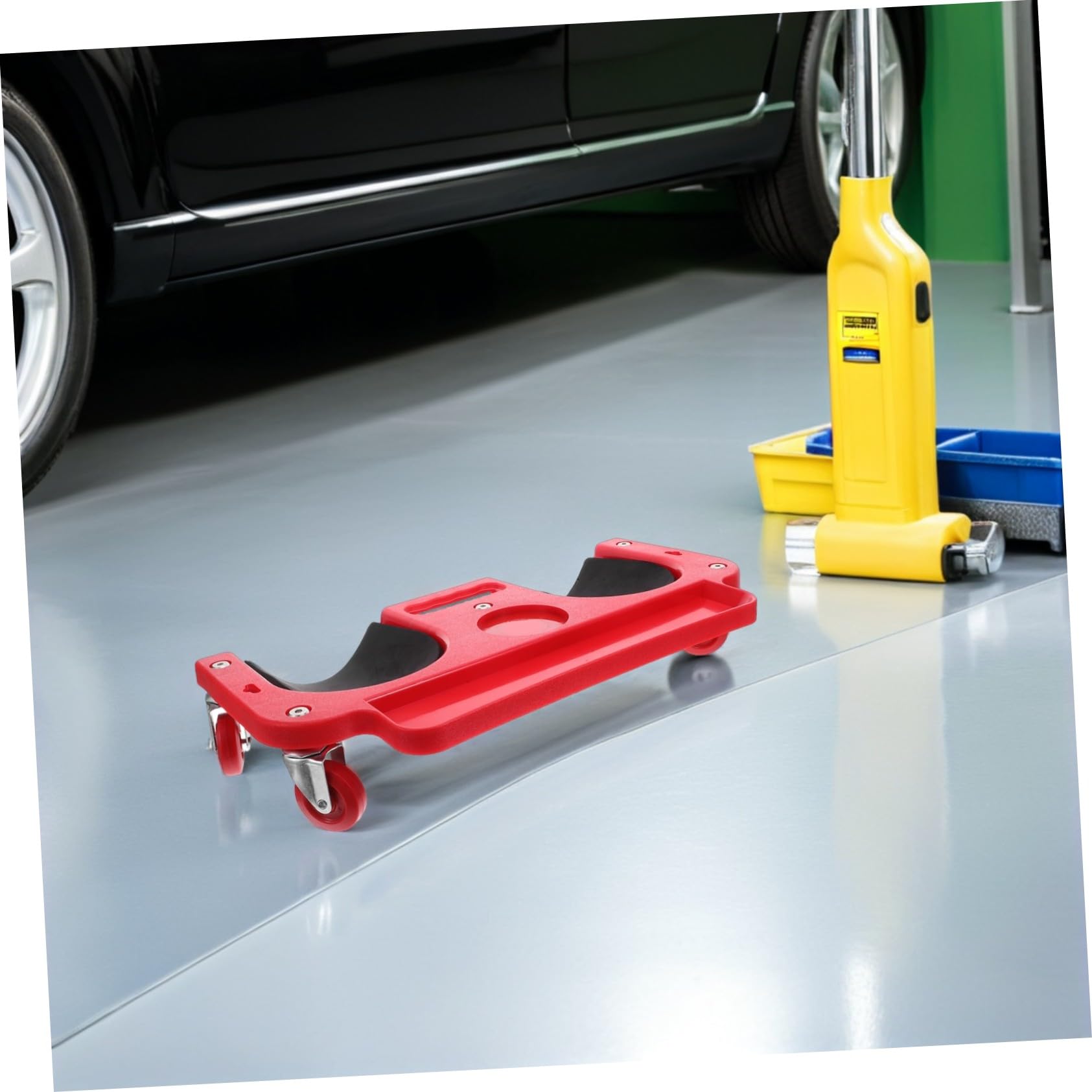 Almohadillas Rodantes Gruesas para Rodillas con Ruedas Cojín Portátil para Reparación de Coches Protección Ergonómica para Construcción y Trabajo Azulejos para Mecánicos y Talleres