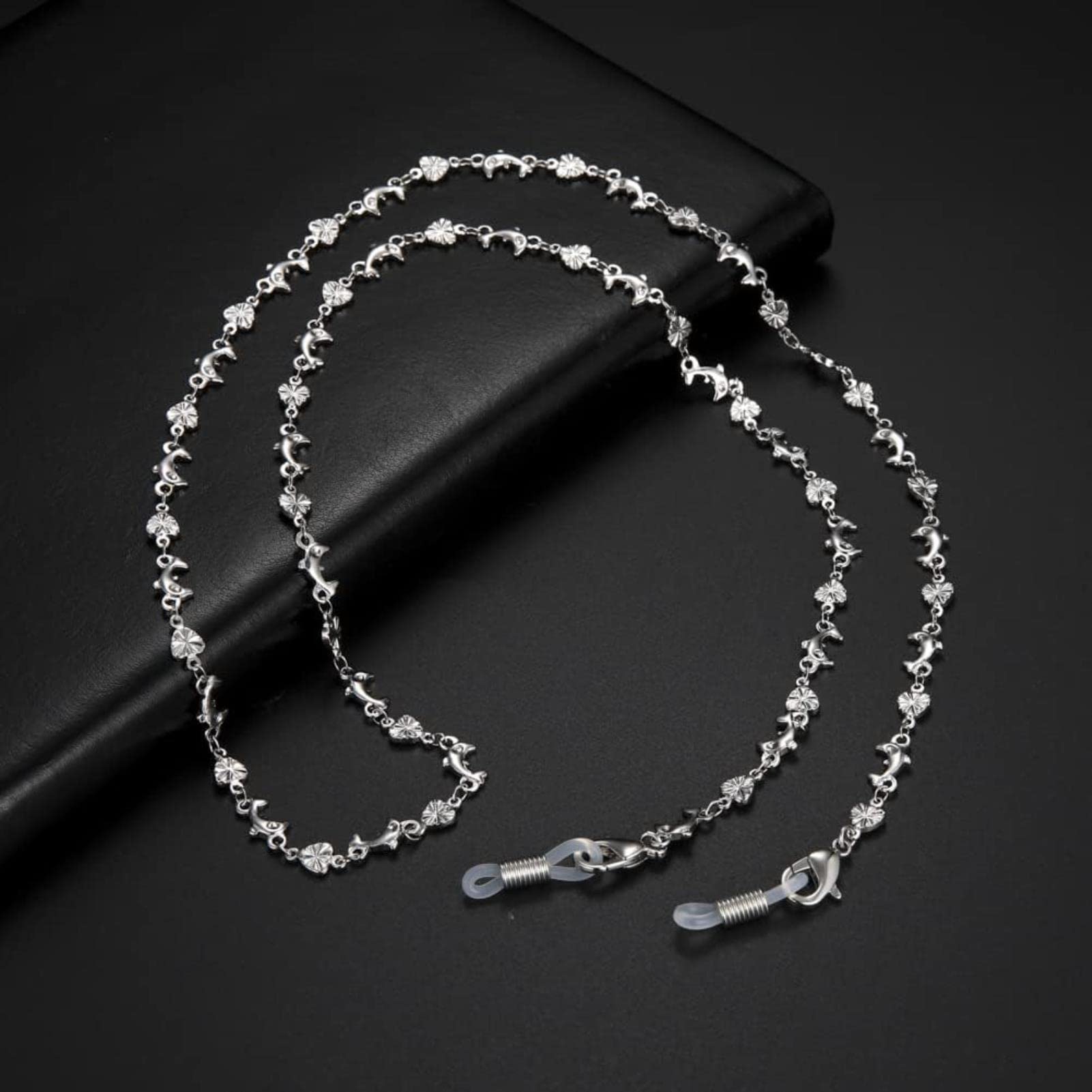 REVAHI Kupfer-Brillenkette mit Dekorationsbändern, Brillenbändern, Brillen, Sonnenbrillen, Kordel für Damen und Mädchen