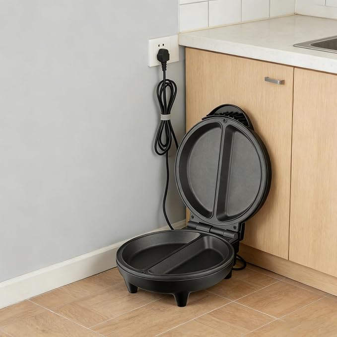 Sartén Eléctrico Doble Zona 1000W Antiadherente para 2 Omelettes miniatura 5