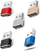 Tobo Mini USB C Type C Adapter Plug, Type C Female to USB A Male Charger Charging Data Transfer Adapter Converter (USB 3.1)
