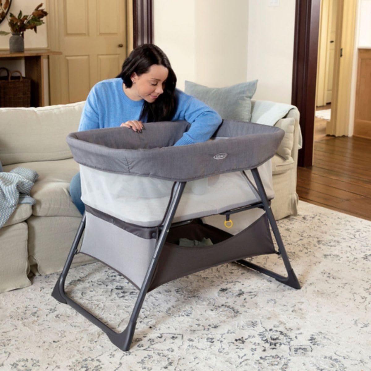 Graco - Side-By-Side Culla fianco letto, dalla nascita fino a circa 6 mesi (0-9kg), trasportabile, colore Pearl