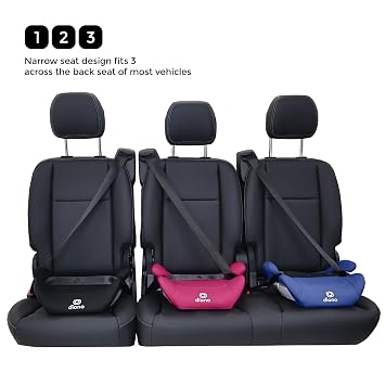 Diono Solana Lite Backless Booster Car Seat, Lightweight & Portable for Travel, Machine Washable Covers, 40-100 lbs, Black Storm