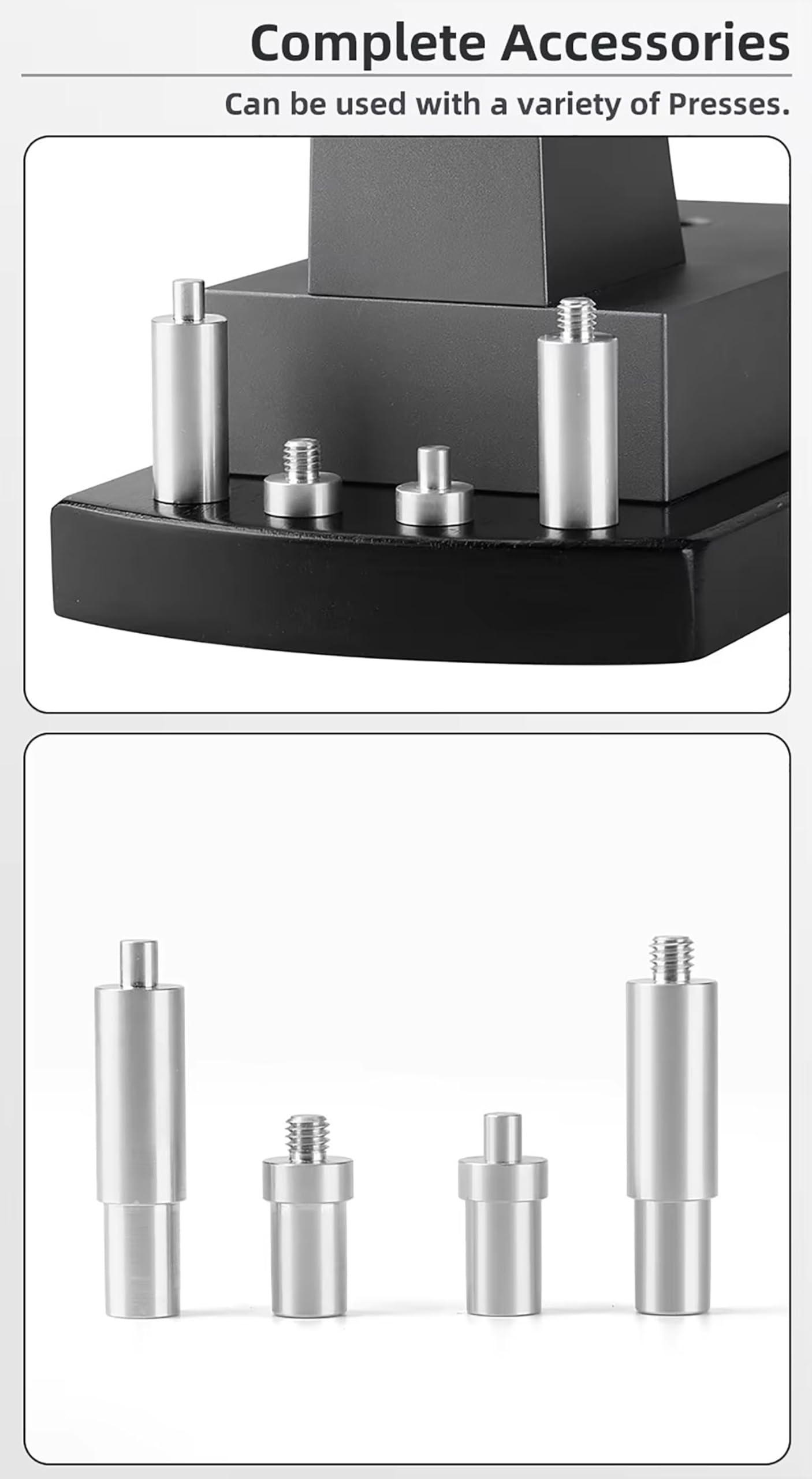 Uhrenpresse zum Verschließen des Gehäuses, Uhrenglaspresse, Uhrmacherwerkzeug zum Batteriewechsel, mit 29 Einsätzen (18 bis 46 mm)