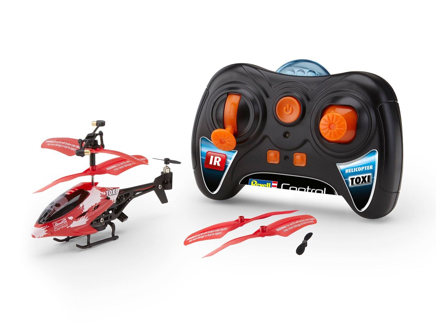 Revell Control 23841 Remote Control Mini Helicopter Toxi With Infra Red Control, Gyro, Spare Rotors, Coaxial Rotor System, 3 Channel, Charges Via Transmitter, 10cm in length