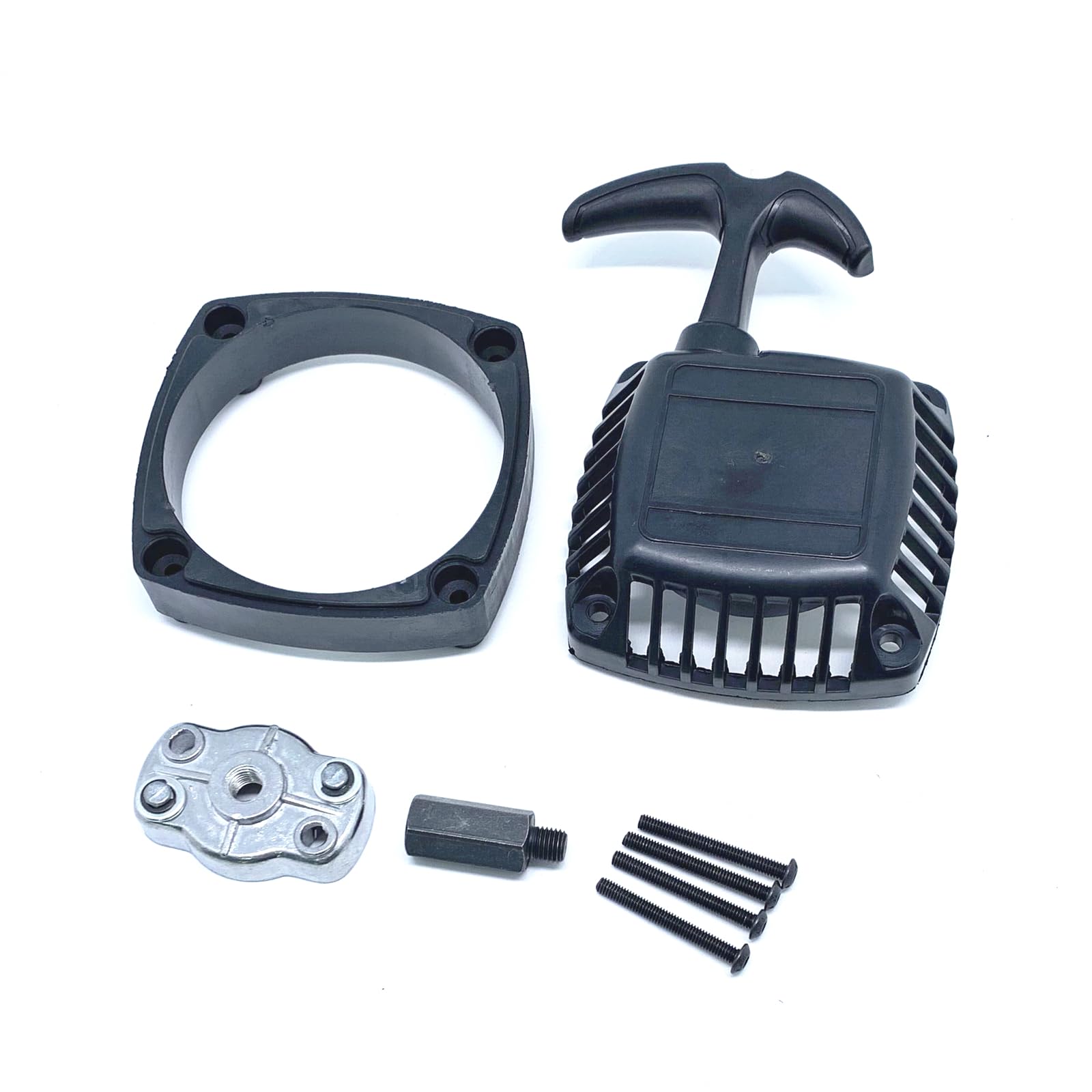 KingValReplacement Easy-Started Pull Starter (No Need Changing Flywheel) Compatible with 1/5 Scale HPI KM Rovan Baja 5B 5T RC Car (Black)