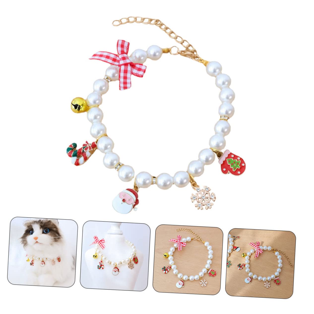 BESPORTBLE 5 Pièces Adorable Collier De Collier De Chaton Décoratif De Chat Délicat pour Animaux De Compagnie avec Clochettes Chat Perle s pour Chiots
