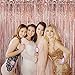 3Pcs Foil Fringe Curtains Backdrop Rose Gold Party Decoration, 3.2 ft x 6.5 ft Metallic Tinsel Curtain Party Backdrop for Happy New Party 2023, Birthday Bachelorette Party Bridal Shower Decorations