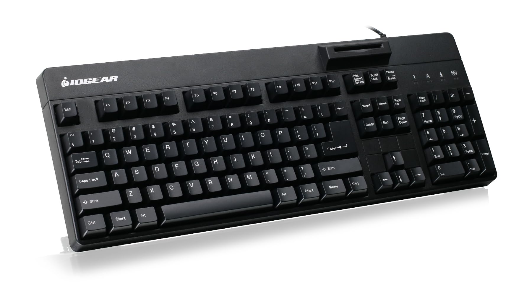 IOGEAR Tastiera cablata, nero (GKBSR202TAA)