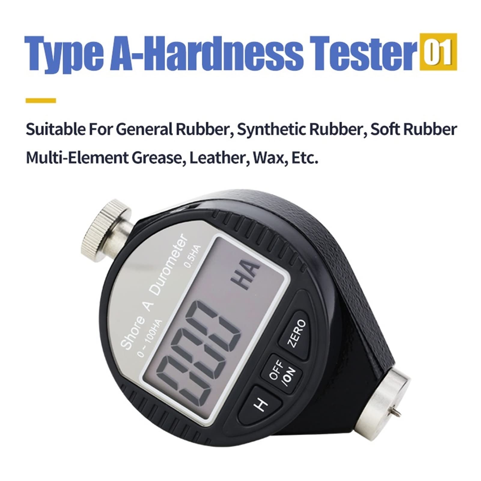 Tragbarer Härteprüfer Ha/hc/hd Härteprüfgerät Reifen Kunststoff-Gummi-Testwerkzeug-Digital-Shore-Durometer LCD Anzeige 0-10. 0ha. Testerzähler Absatz.(HC)