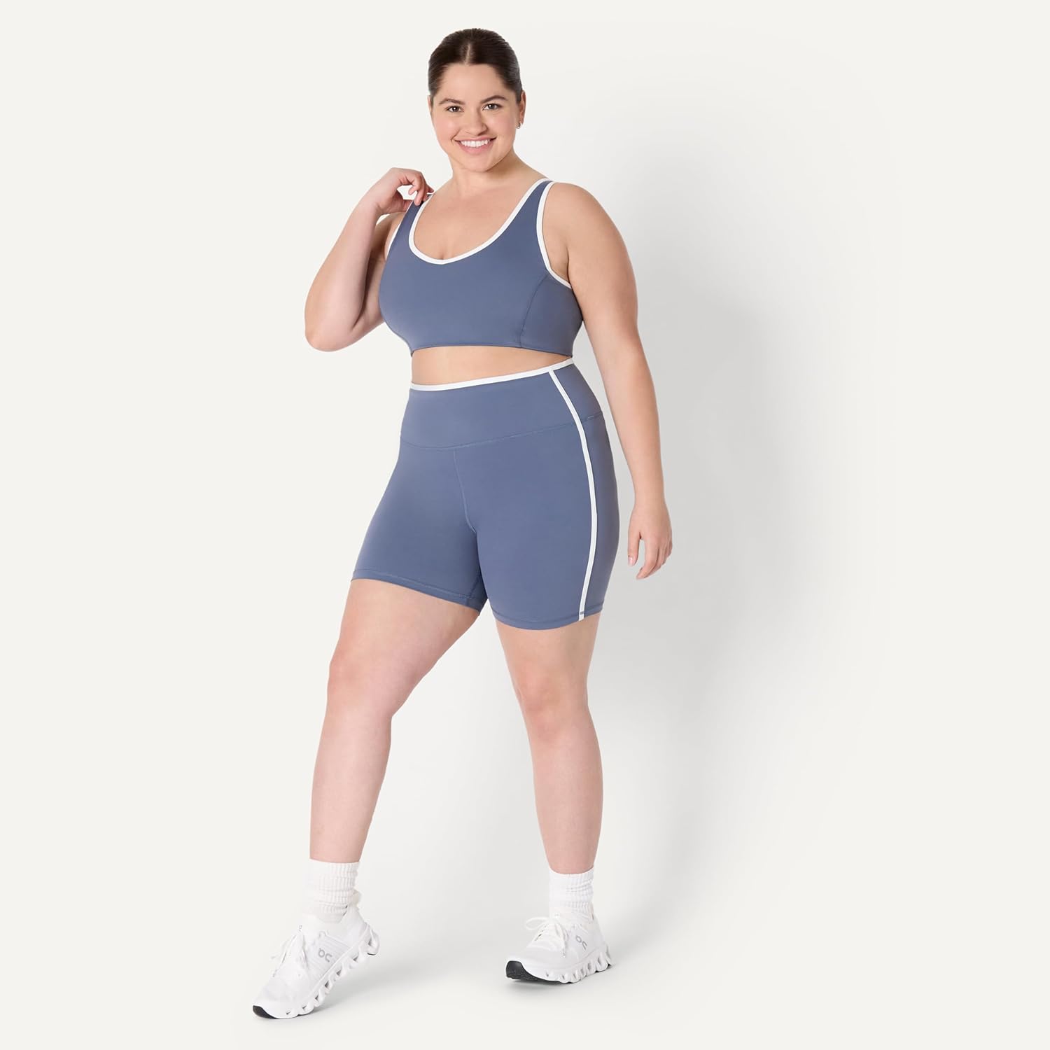 Amazon Essentials Women's Active FormFlex Buttery Soft High Waist 6" Biker Shorts with Contrast Trim - Image 8