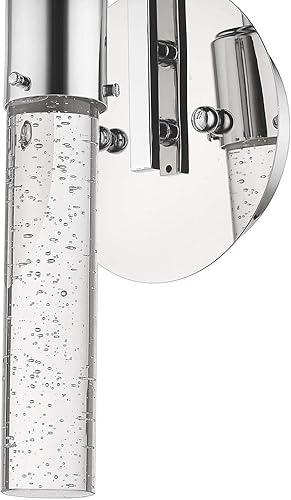 Miniatura 6 de Vivio Lighting Moderno aplique de pared LED  1 luz de cristal para baño y dormitorio, pasillo, sala de estar, lámpara con vidrio transparente de
