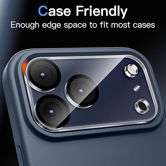 For iPhone 17/17 Pro / 17 Pro Max / 17 Air Uyumlu Kamera Lens Koruyucu – Temperli Cam, 9H Sertlik, Çizilmeye Karşı Dayanıklı Yüksek Şeffafiyetli Lens Koruma Camı (şeffaf, 17 Air)