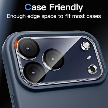 For iPhone 17/17 Pro / 17 Pro Max / 17 Air Uyumlu Kamera Lens Koruyucu – Temperli Cam, 9H Sertlik, Çizilmeye Karşı Dayanıklı Yüksek Şeffafiyetli Lens Koruma Camı (şeffaf, 17 Air)